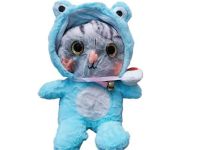 peluche  gato azui  20cm
