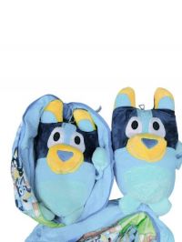 peluche con cremallera  bluey azul 20cm