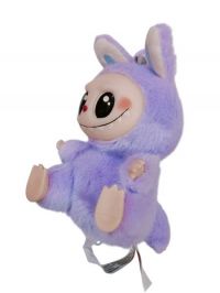 peluche  llavero LABUBU alas pueden volar 16cm violeta