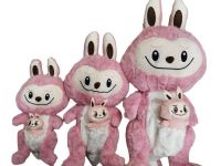 peluche  LABUBU canguro c/bebe 40cm rosa claro