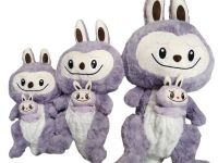 peluche  LABUBU canguro c/bebe 40cm  purpura claro