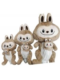 peluche  LABUBU canguro c/bebe 50cm  gris claro