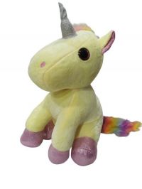 peluche  UNICORNIO amarillo 25cm