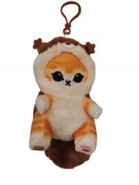 peluche llavero  MOFUSAND reno marron  oscuro  13cm