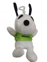 peluche   llavero snoopy  verde  12cm